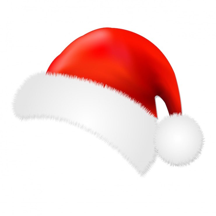 Vecteur casquette rouge du père noël
