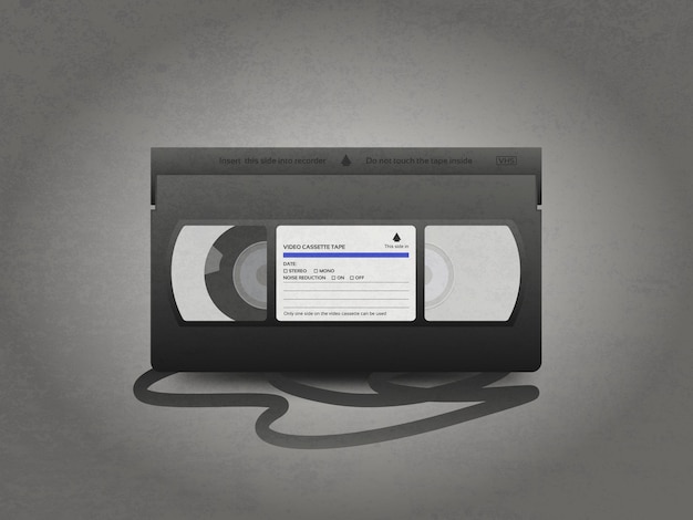 Vecteur une cassette vidéo vectorielle vintage