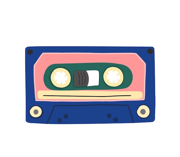 Vecteur cassette vintage mixtape rétro cassettes de chansons pop des années 1980 et cassettes de musique stéréo cassette audio de danse disco hifi des années 90