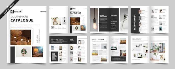 Vecteur catalogue de produits moderne design de brochure catalogue de modèle catalogue d'entreprise