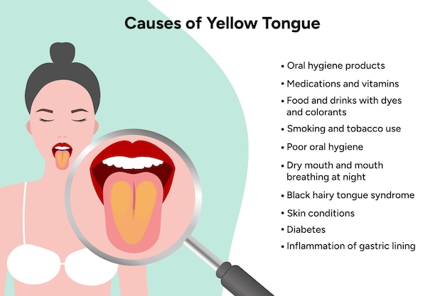 Les causes de la langue jaune