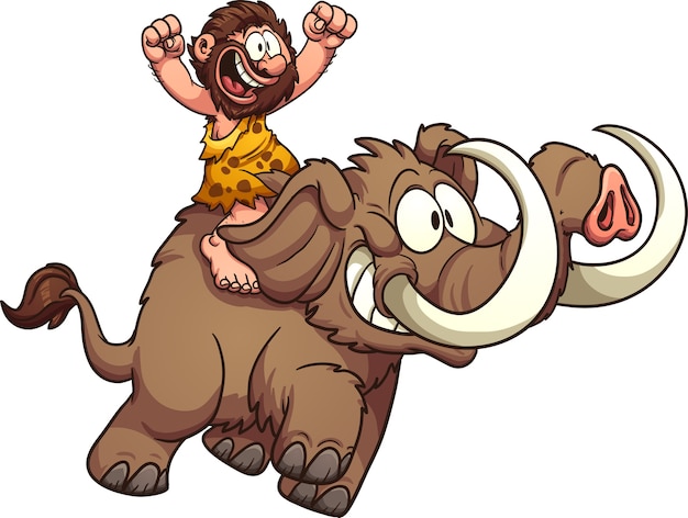 Caveman_riding_mammoth