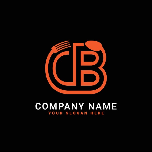 Vecteur cb bc foodrestaurantspoon lettre logo