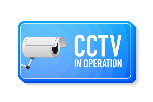 Vecteur cctv en fonctionnement vidéo de sécurité super design à toutes fins