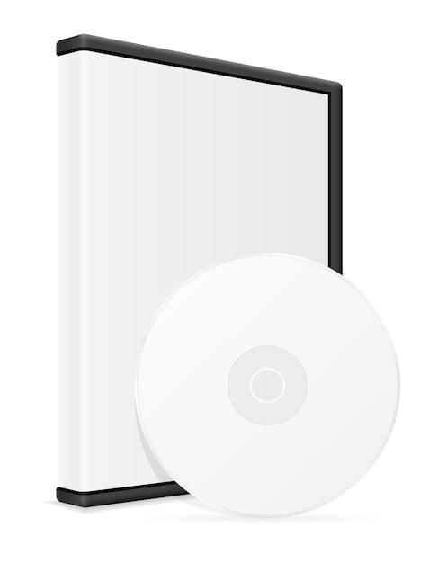 Vecteur cd et dvd bisk box case emballage vector illustration isolé sur fond blanc