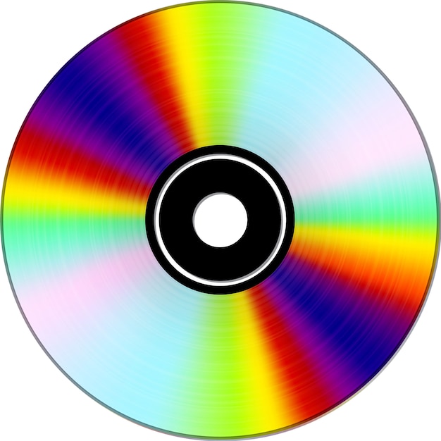 Vecteur cd ou dvd. support d'information numérique