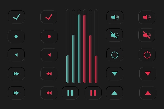 Ceci est un design d'interface utilisateur coloré avec un néomorphisme doux
