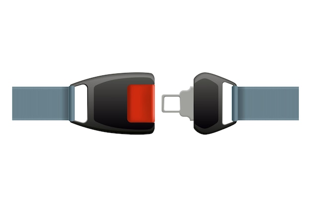 Vecteur ceinture de sécurité attachez votre ceinture de sûreté bannière d'avertissement conception vectorielle de règle de conduite sûre conduite de véhicule ou ceinture d'avion avec verrou pour sauver votre vie dans un accident de la route décent