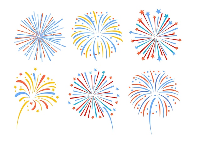 Célébration d'affichage de modèle de feu d'artifice