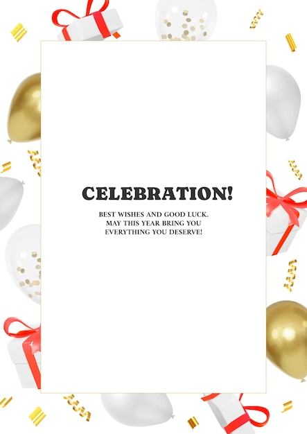 Célébration conception du cadre de la fête de félicitations