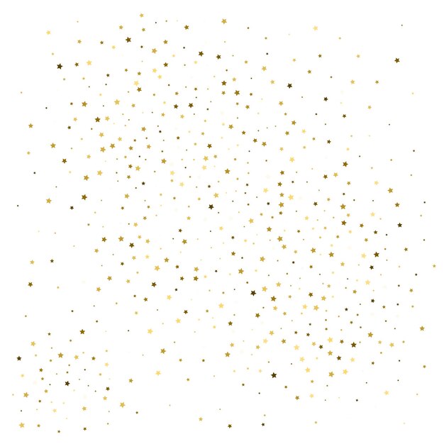 Célébration de confettis d'étoiles d'or Décoration abstraite dorée tombante pour anniversaire de fête célébrer anniversaire ou événement festif Décor de festival Illustration vectorielle