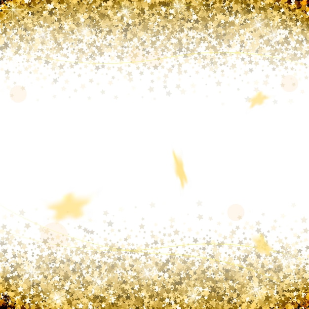 Vecteur célébration de confettis d'or, décoration abstraite dorée tombante fo