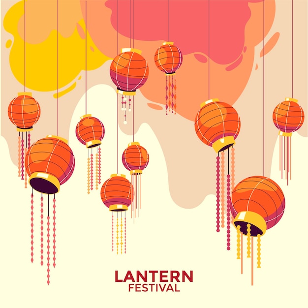 Célébration Du Festival Des Lanternes Chinoises En Papier