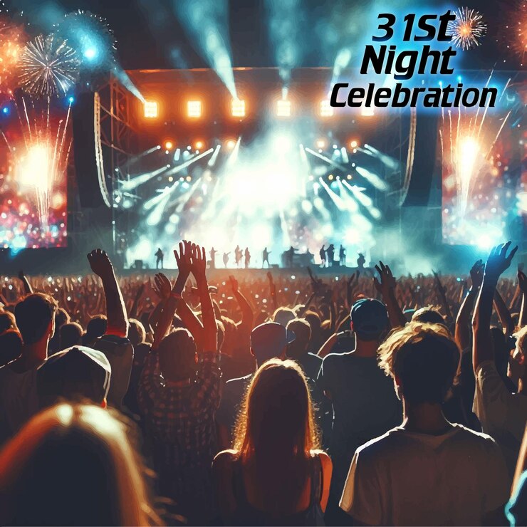 Vecteur célébration du nouvel an ni9ght