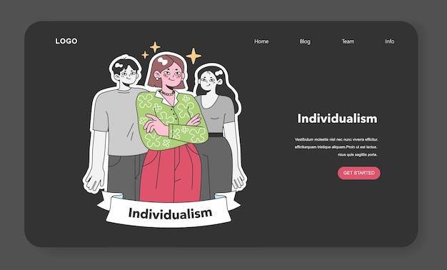 Célébration de l'individualisme avec un groupe diversifié défendant ses identités et ses valeurs uniques