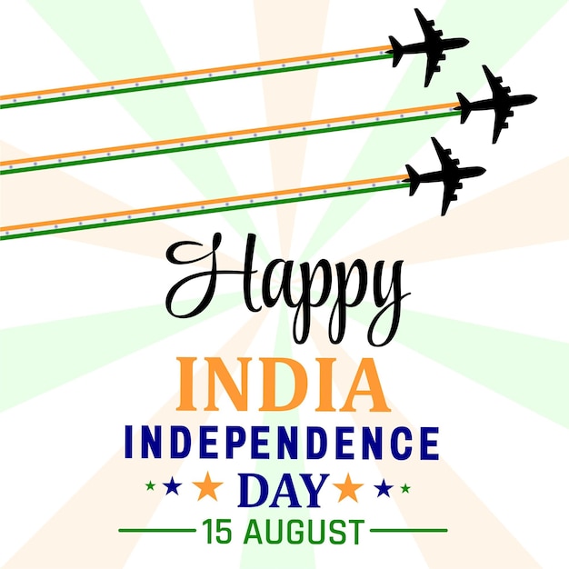 Vecteur célébration joyeux jour de l'indépendance de l'inde