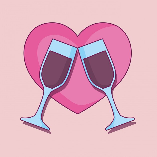 Célébration de mariage avec des lunettes