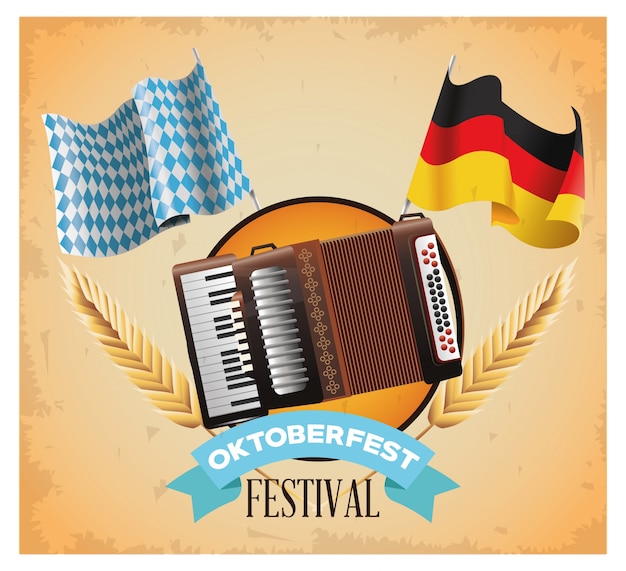 Célébration de l&#39;Oktoberfest du design de l&#39;Allemagne