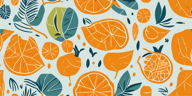 Vecteur célébrer la palette nature039s revel dans les motifs oranges tropicaux