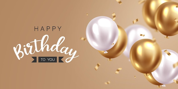Célébrer votre anniversaire à l'arrière-plan avec une belle illustration vectorielle de ballon