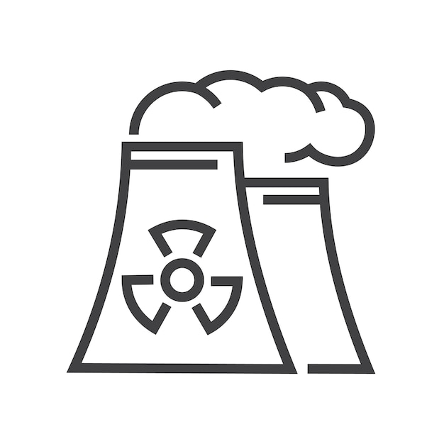 Centrale nucléaire avec signe d'énergie nucléaire Icons d'écologie Vous pouvez modifier l'icône de la ligne