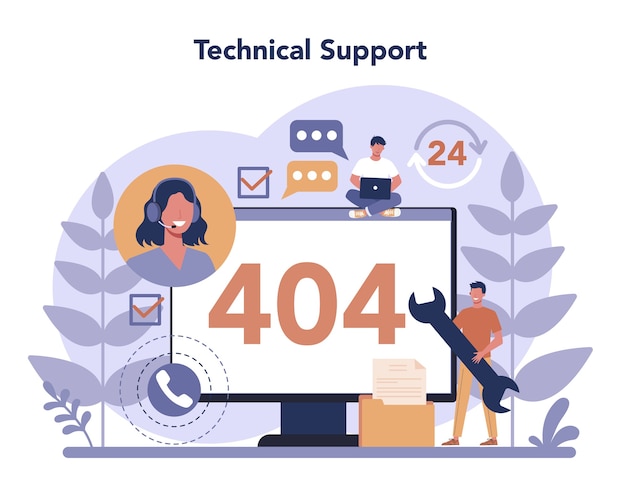 Centre d'appels ou concept de support technique