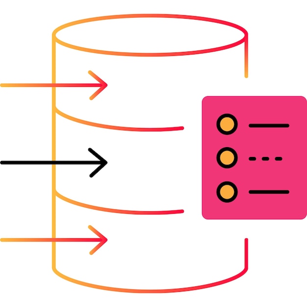 Vecteur centre de données contour icône vecteur cloud serveur