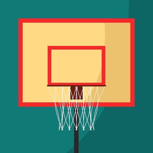 Cerceau de basket sur un fond vert foncé Illustration vectorielle