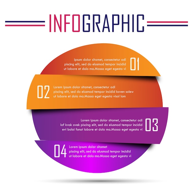 Vecteur cercle 3d infographique