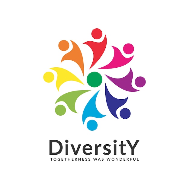 Cercle Abstrait De Personnes De Diversité Et De Convivialité De Logo