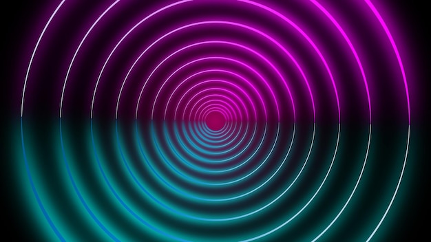 Cercle abstrait de style néon
