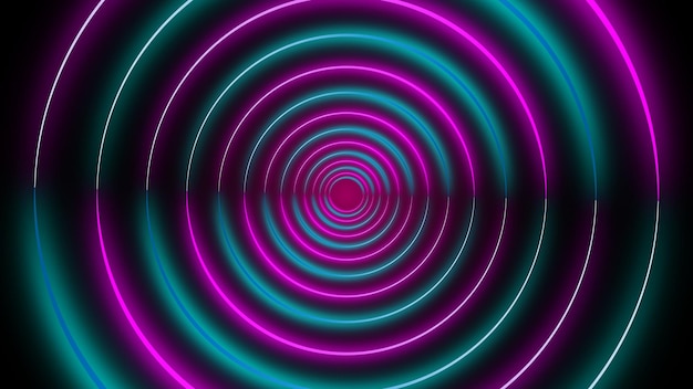 Cercle abstrait de style néon