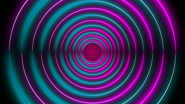 Cercle abstrait de style néon
