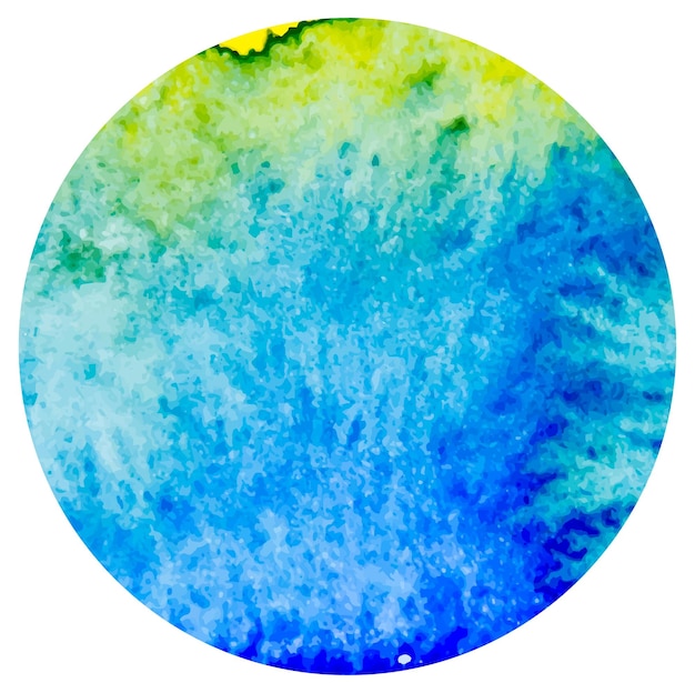 Cercle aquarelle bleu