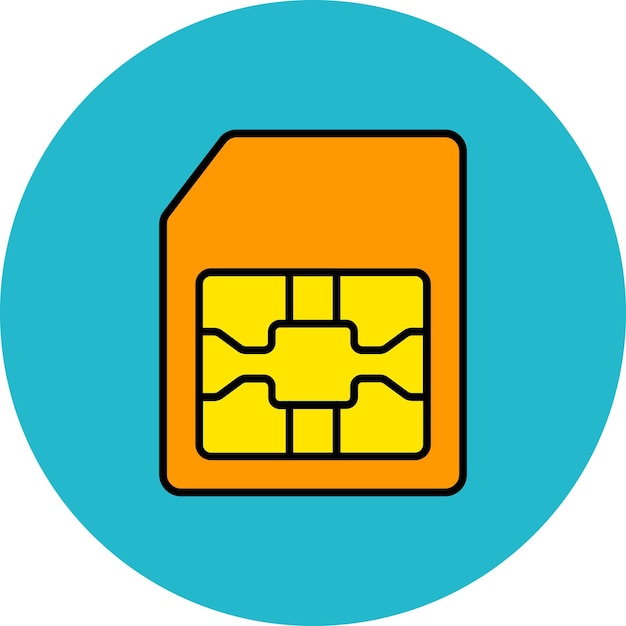 Vecteur un cercle bleu avec un carré jaune qui dit un cube