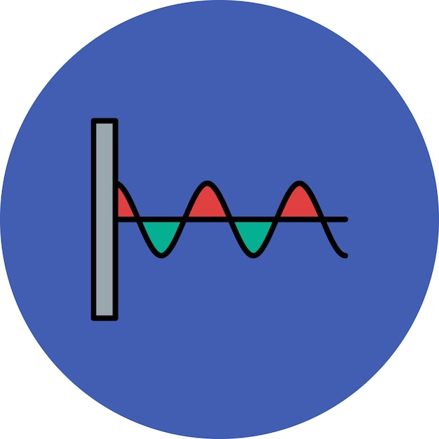 Vecteur un cercle bleu avec une ligne rouge dessus