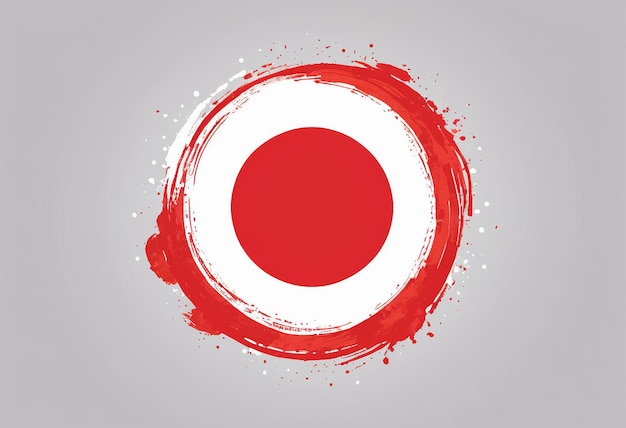 Vecteur un cercle avec un cercle au milieu avec un cerque rouge au milieu