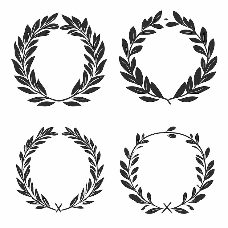 Vecteur un cercle avec une couronne qui dit la paix sur lui