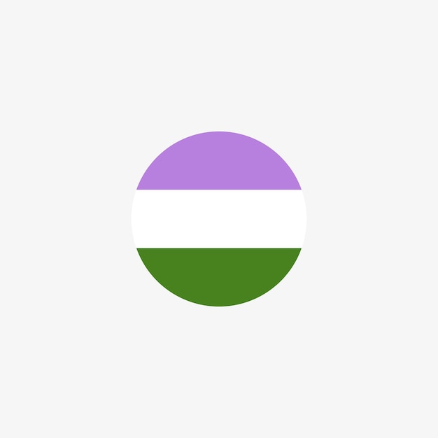 Cercle genderqueer drapeau avec fond blanc