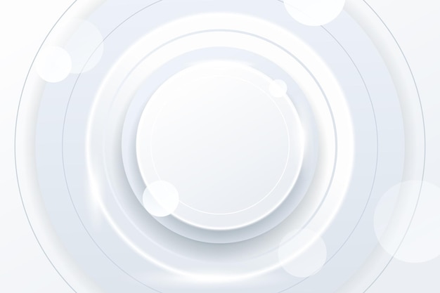 Cercle Géométrique Blanc Rond Fond élégant De Luxe Pour La Technologie Ou La Science