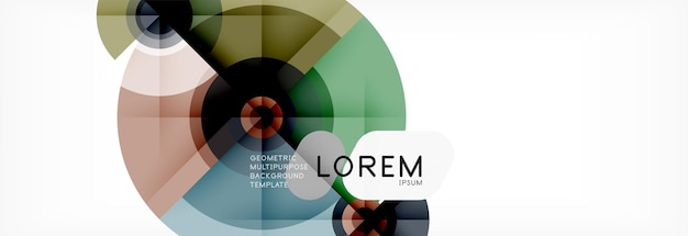 Cercle géométrique fond abstrait papier peint géométrique créatif