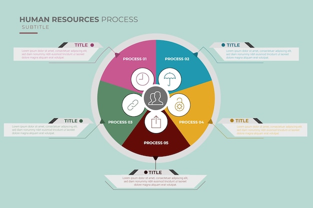 Cercle Infographique 5 éléments