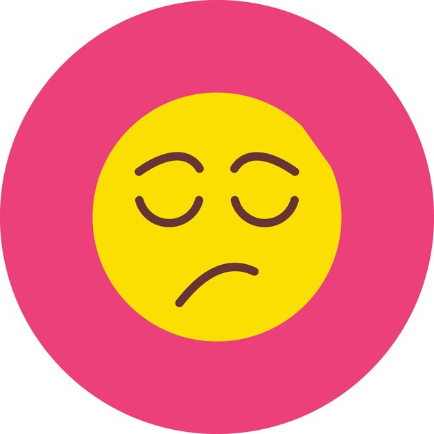 un cercle jaune avec un cercle Jaune avec un visage triste