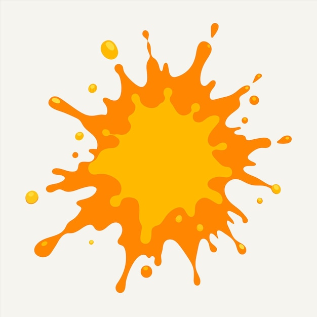 un cercle jaune et orange avec un liquide orange dessus