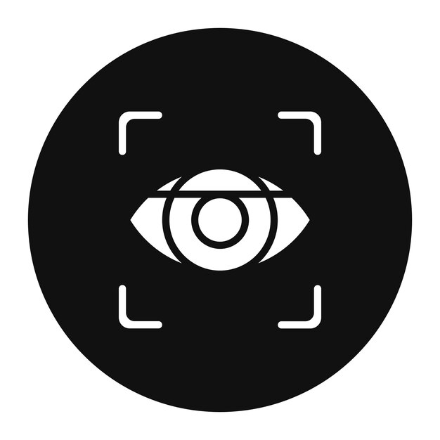 un cercle noir avec un œil dessus
