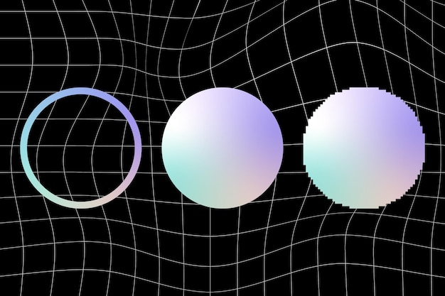 Vecteur cercle pixelé rempli de lignes d'ensemble vectoriel
