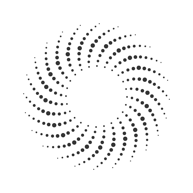Cercle De Points De Demi-teintes Illustration Vectorielle