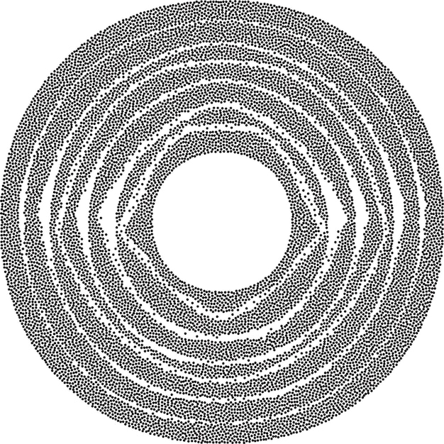 Cercle De Points De Demi-teintes