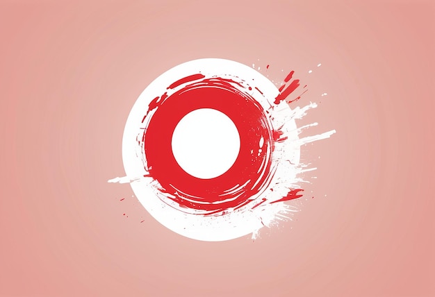 Vecteur un cercle rouge avec un cercle blanc au milieu