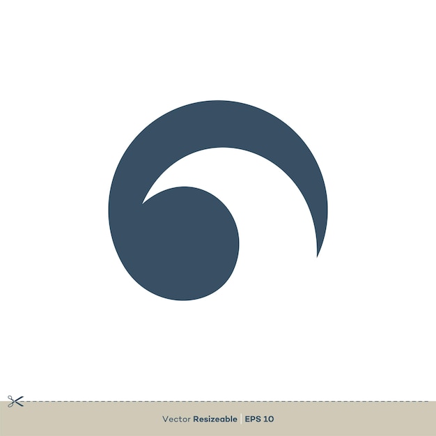 Vecteur cercle swoosh logo modèle illustration design vecteur eps 10
